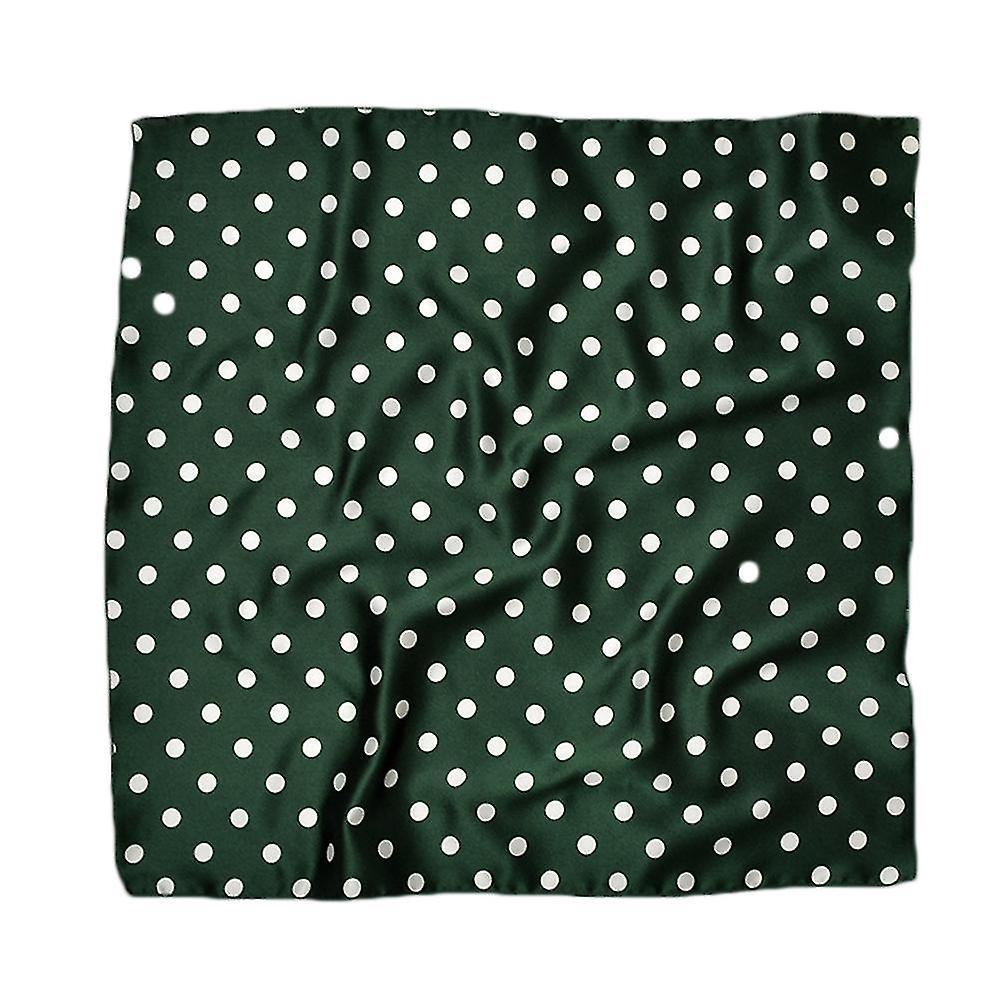 Bxs Women's Polka Dot Satin Hair Scrunchie Scarf - Multi-purpose And Stylish Blackish Green Polka Dot