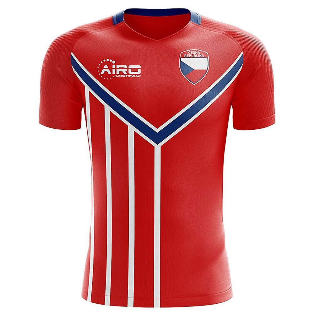 Airo Sportswear 2023-2024 Czech Republic Home Concept Football Shirt - Kids Red SB 25-27 inch Chest (66/69cm)