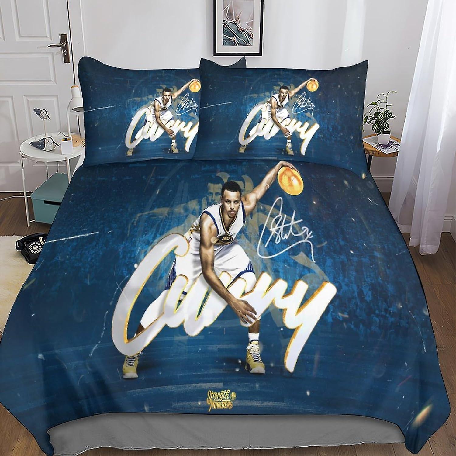 Kerota 3 Pieces Stephen Curry Duvet Cover Set 3D Bedding Quilt Pillowcase, Zipper Closure Soft Microfiber, Bedding Set for Adults and Kids Single13...