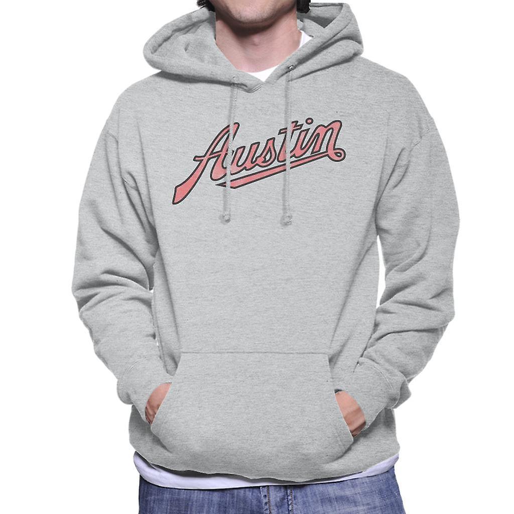 Austin Vintage Logo British Motor Heritage Men's Hooded Sweatshirt Heather Grey Large