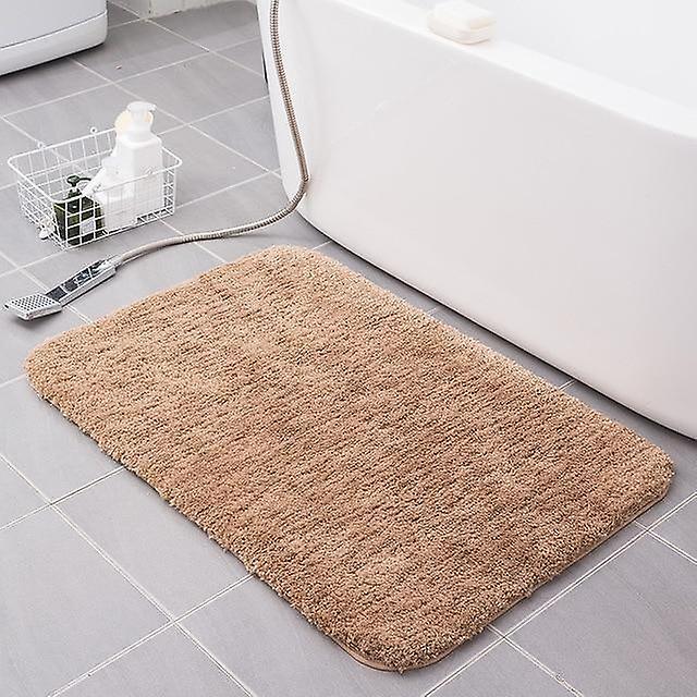 Slowmoose Super Absorbent Cotton Fiber Bath Mat - Bathroom Carpets And Rugs - Floor Mat champagne 50x80cm