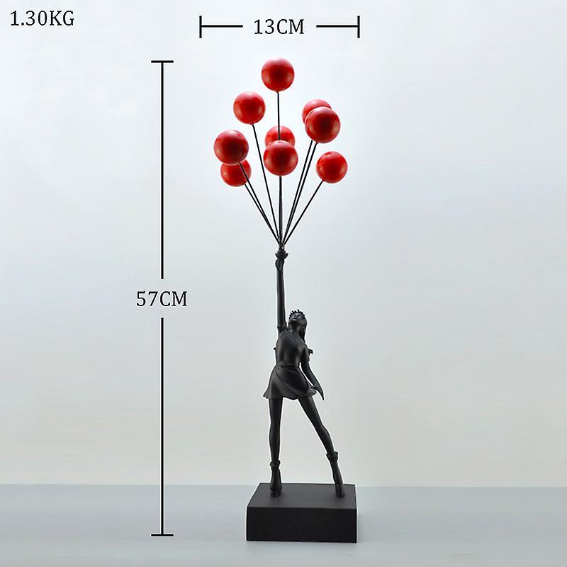 Bolongking Balloon Girl Sculptures & Figurines Banksy Flying Balloon Girl Sculptures and Statuettes Home Decoration Living Room Decoration Abst...