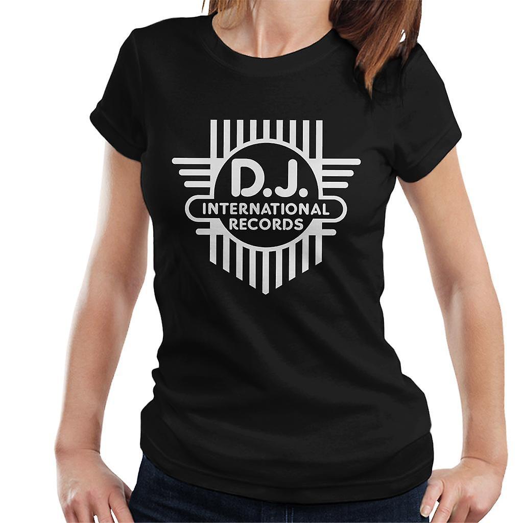 DJ International Classic Cross Logo Women's T-Shirt Black X-Large