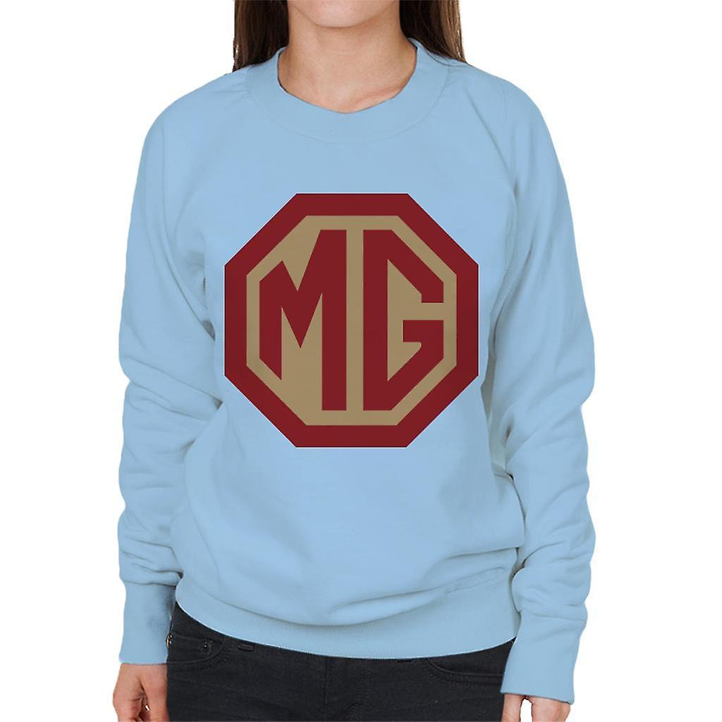 MG Red And Gold Logo British Motor Heritage Women's Sweatshirt Sky Blue X-Large