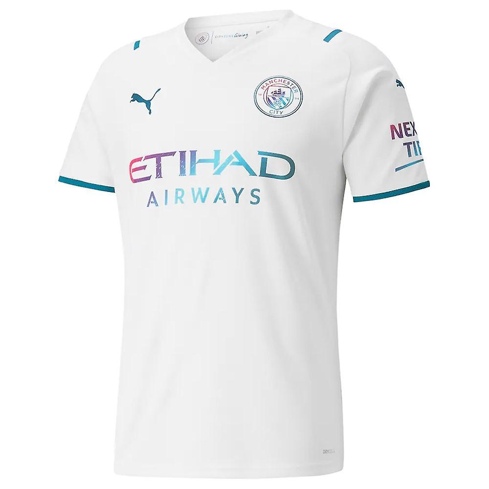 Puma 2021-2022 Man City Away Shirt White XXL Adults