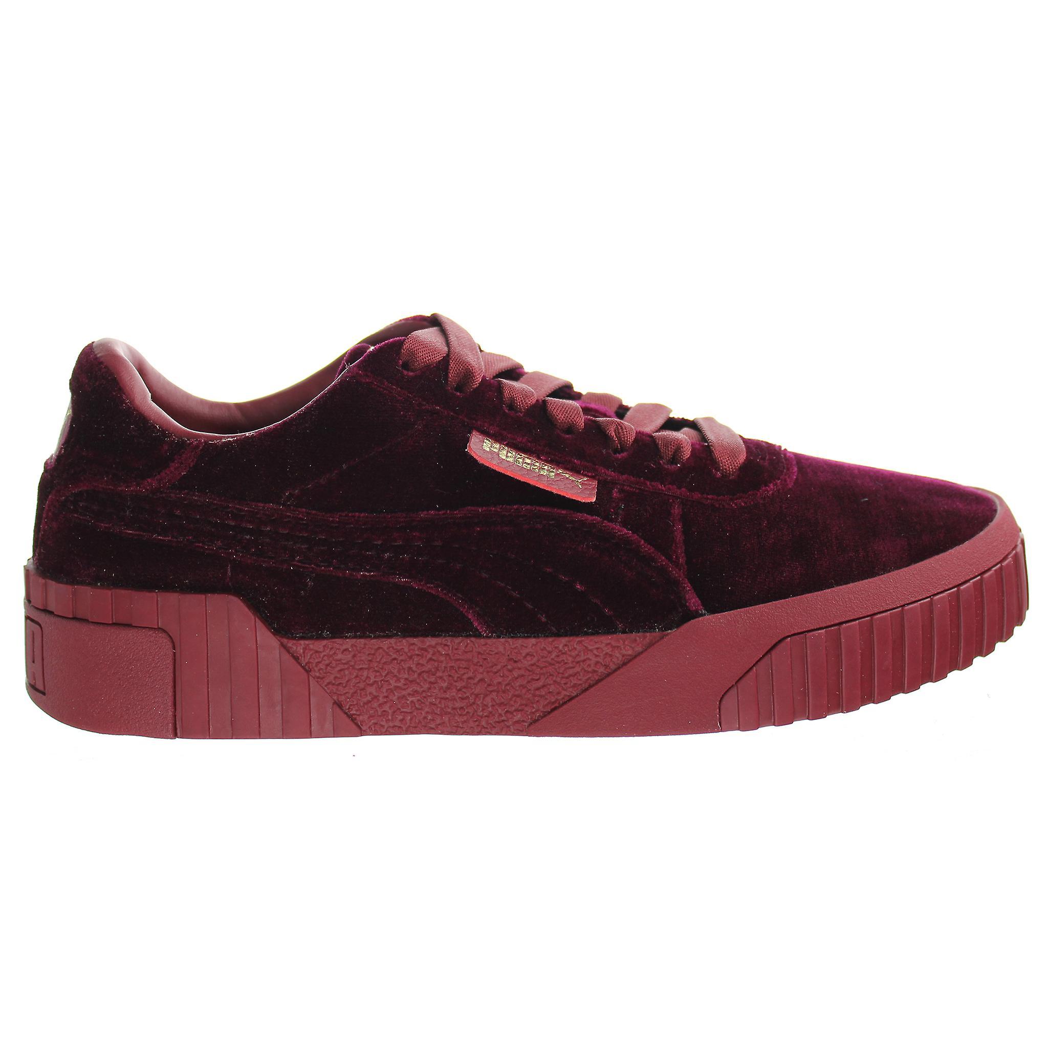 Puma Cali Lace Up Red Velvet Womens Trainers 369887 01 UK 5 EU 38 US 7.5