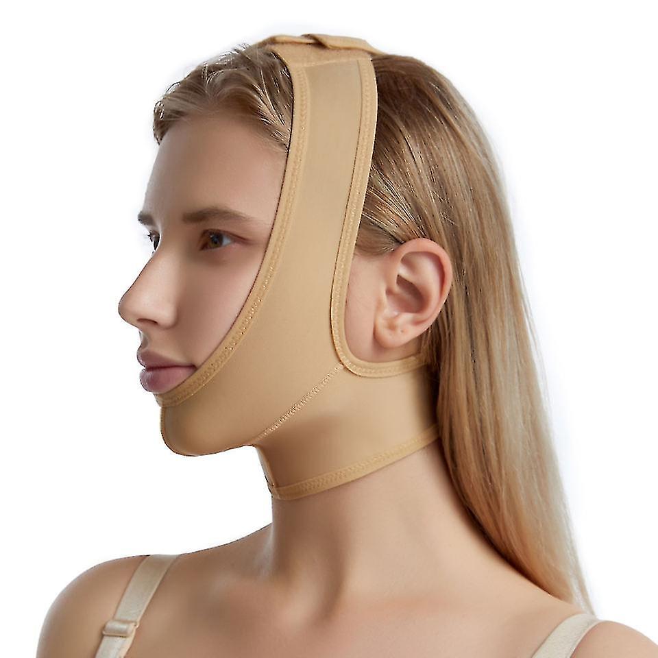 Woosien Compression Chin Strap  Medical Head Wrap For Face Lift, Neck, Plastic & Oral Surgery  Chin Mask Lift  Post Surgery Compression Garment Aft...