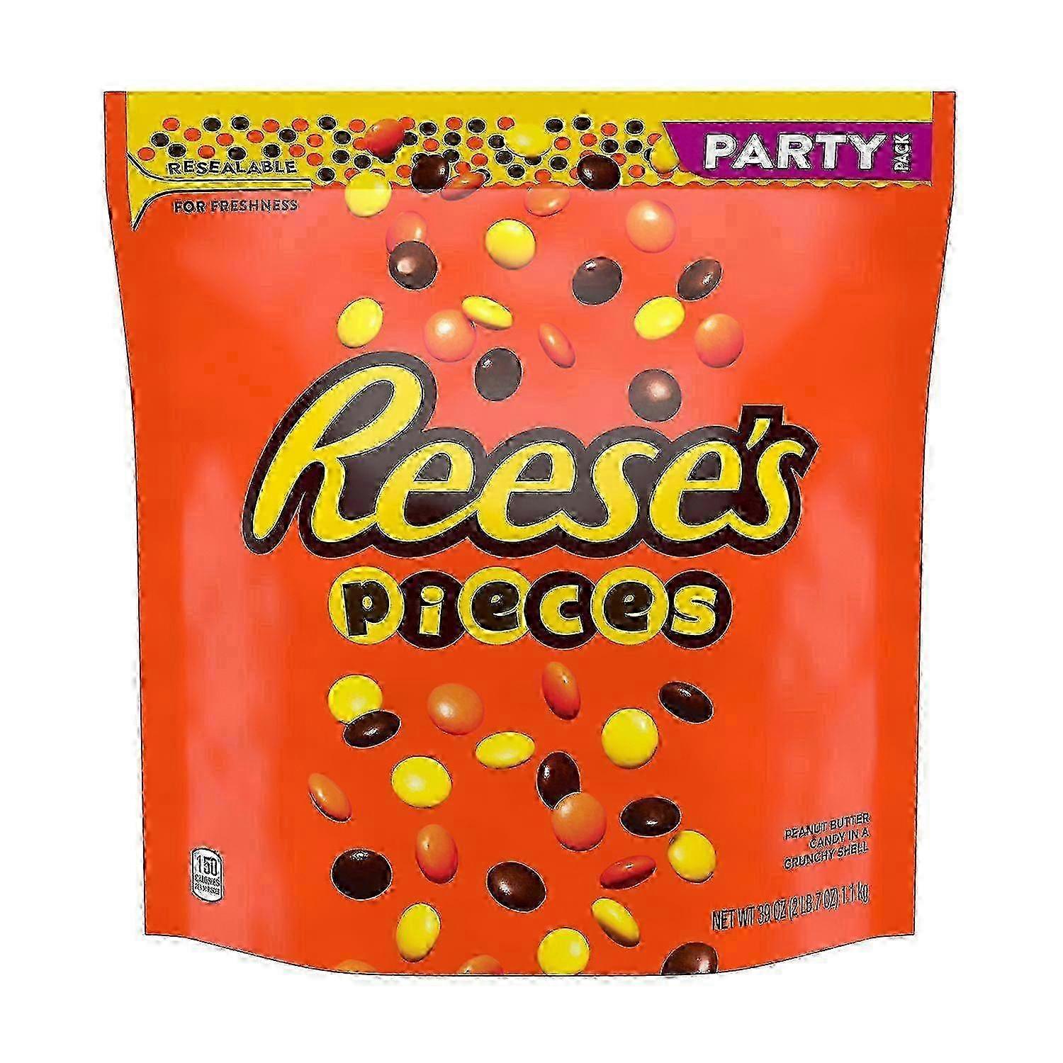 Reese's Pieces Peanut Butter Candy In Resealable Pack, 39 Oz