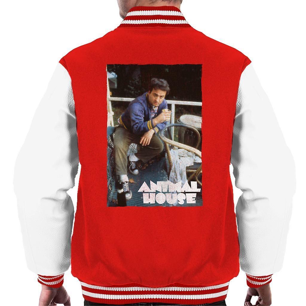 Animal House John Bluto Blutarsky Drinking Men's Varsity Jacket Red/White X-Large