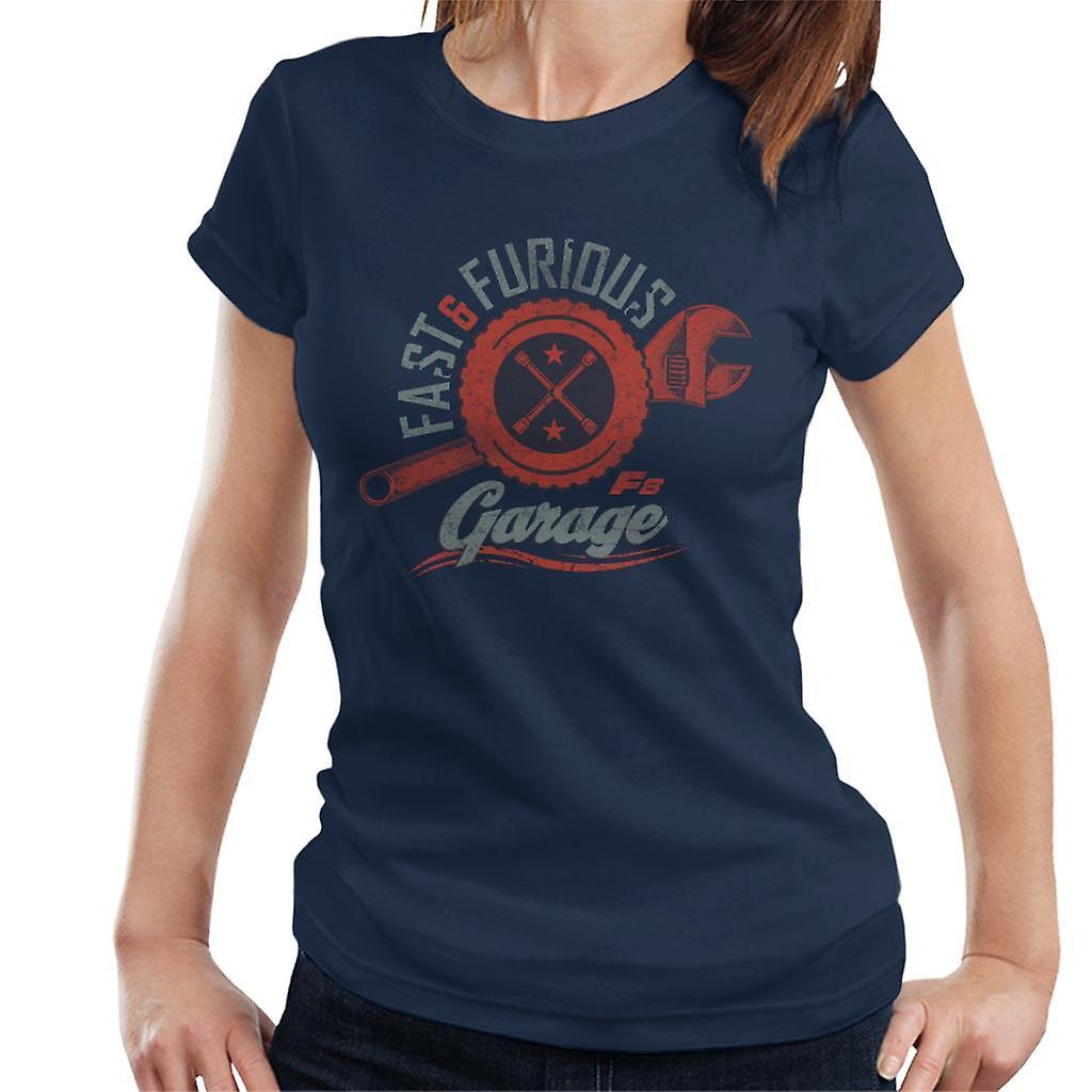 Fast & Furious Fast and Furious 8 Garage Logo Women's T-Shirt Navy Blue Medium