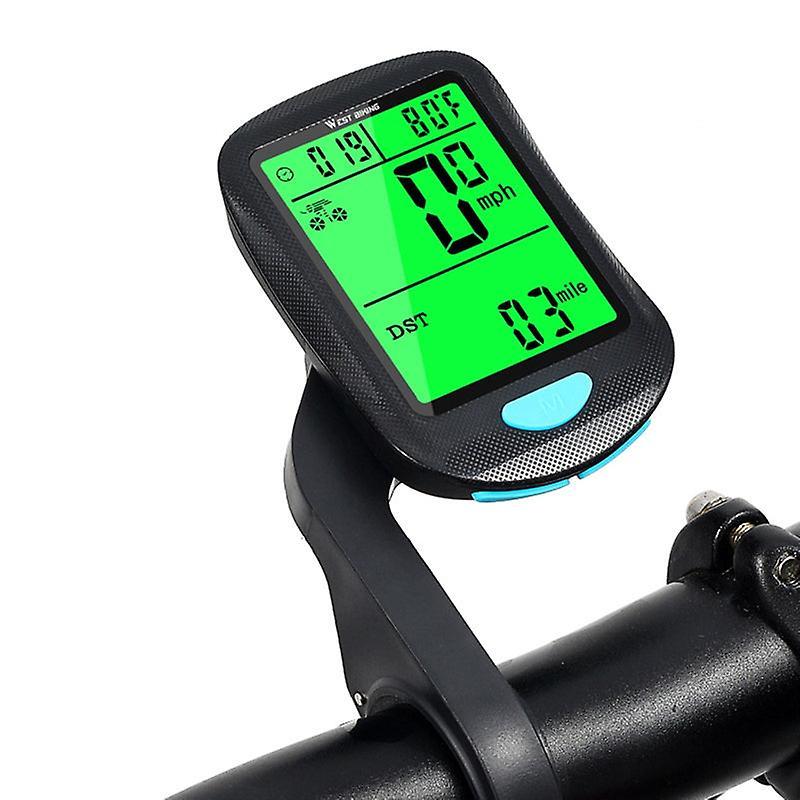 mickcara West biking waterproof bicycle computer led digital mtb bike cycling odometer wireless /stopwatch speedometer rate counter.