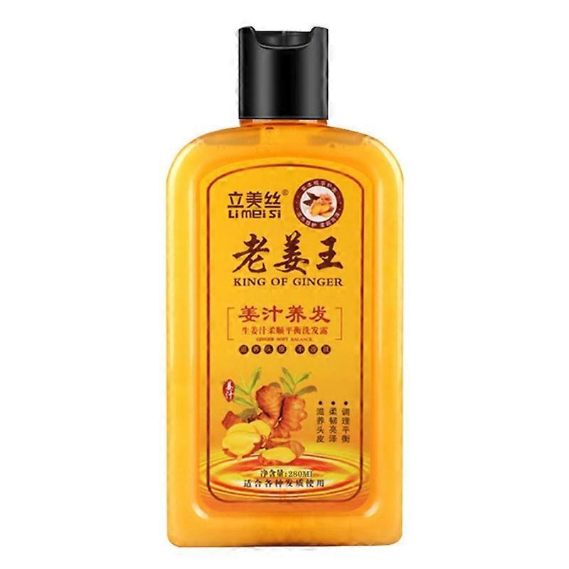 unbrand Ginger Shampoo Hair Regrowth Thick Fast Anti-Hair Loss Shampoo Professional 280ML