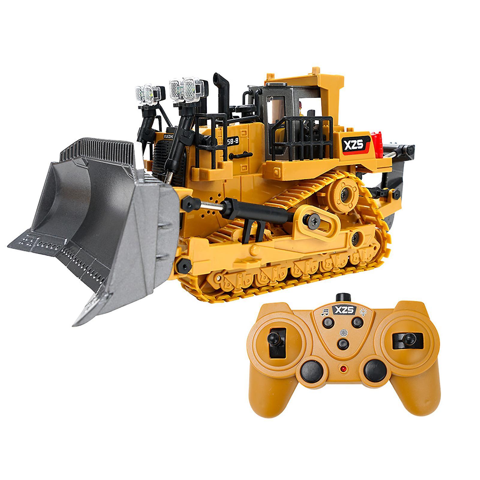 Remorui Excavator Toy Electric Remote Controlled Alloy RC Wheel Loader Truck Model for Kids A