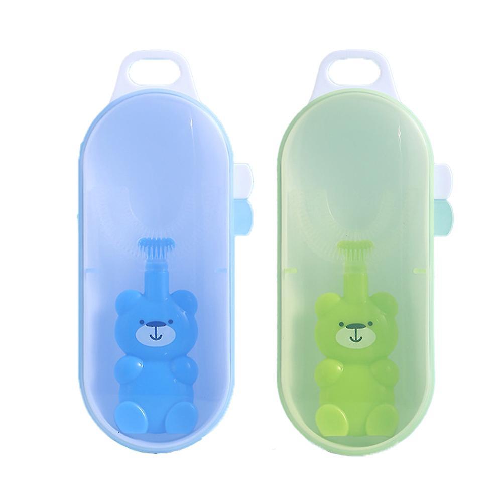 U-shaped Toothbrush Kids 2 Pcs - Toddler Toothbrush, Manual Whole Mouth Toothbrush For Kids Style 2 S