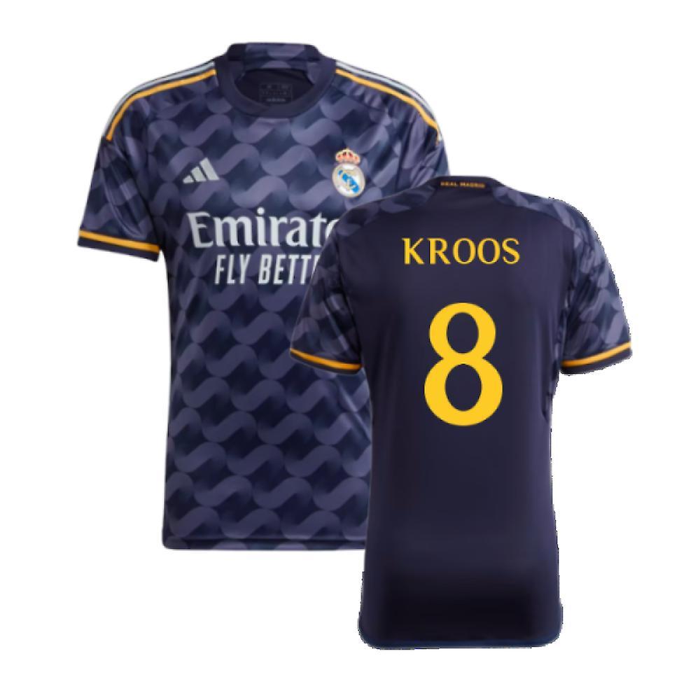 Adidas 2023-2024 Real Madrid Away Shirt (Kroos 8) Navy Medium 38-40 inch Chest