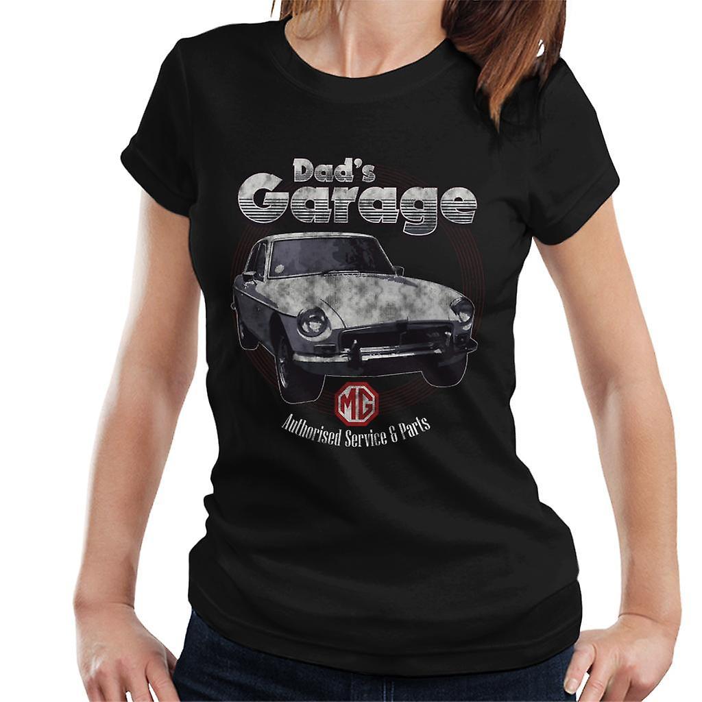 MG Dads Garage British Motor Heritage Women's T-Shirt Black XX-Large