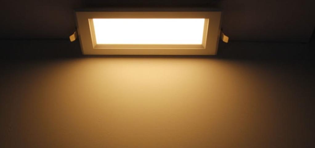 Slowmoose 12w Dimmable, Square Panel-led Ceiling Recessed Light warm white 12w  black dimmable