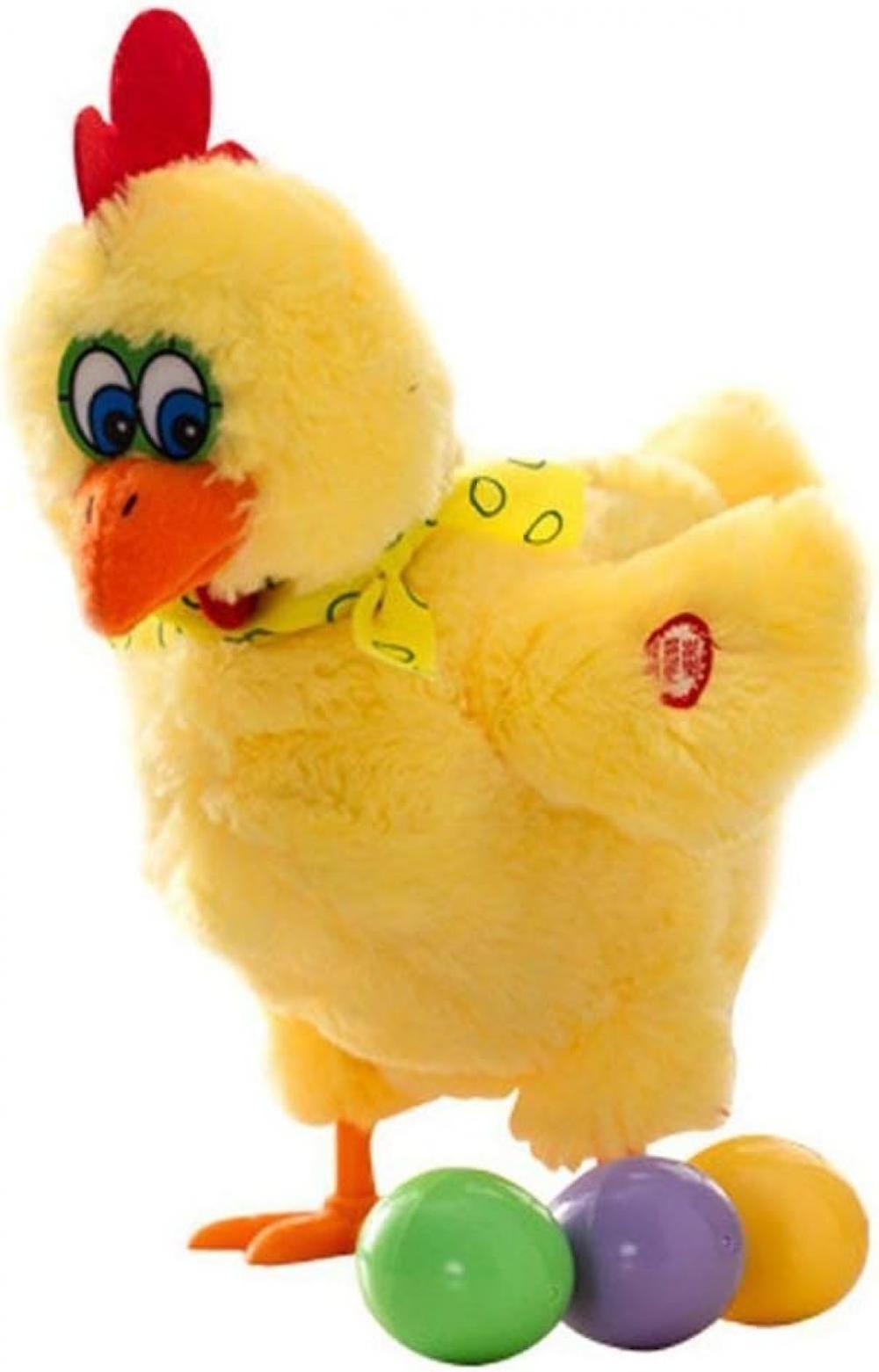 SSRGV Laying Egg Chicken Toy Electric Interactive Stuffed Plush Animals Singing Toy Doll Gift for Kids