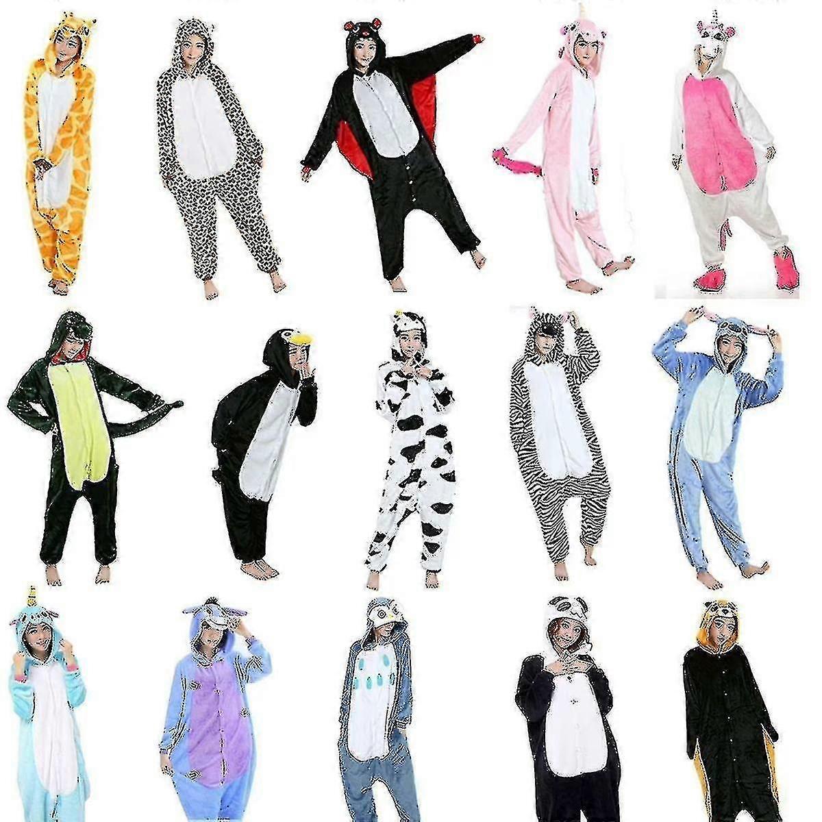 Unbrand Unisex Adult Kigurumi Animal Character Costume Bodysuit Pyjamas Fancy 1onesie1(haoyi) A Panda S