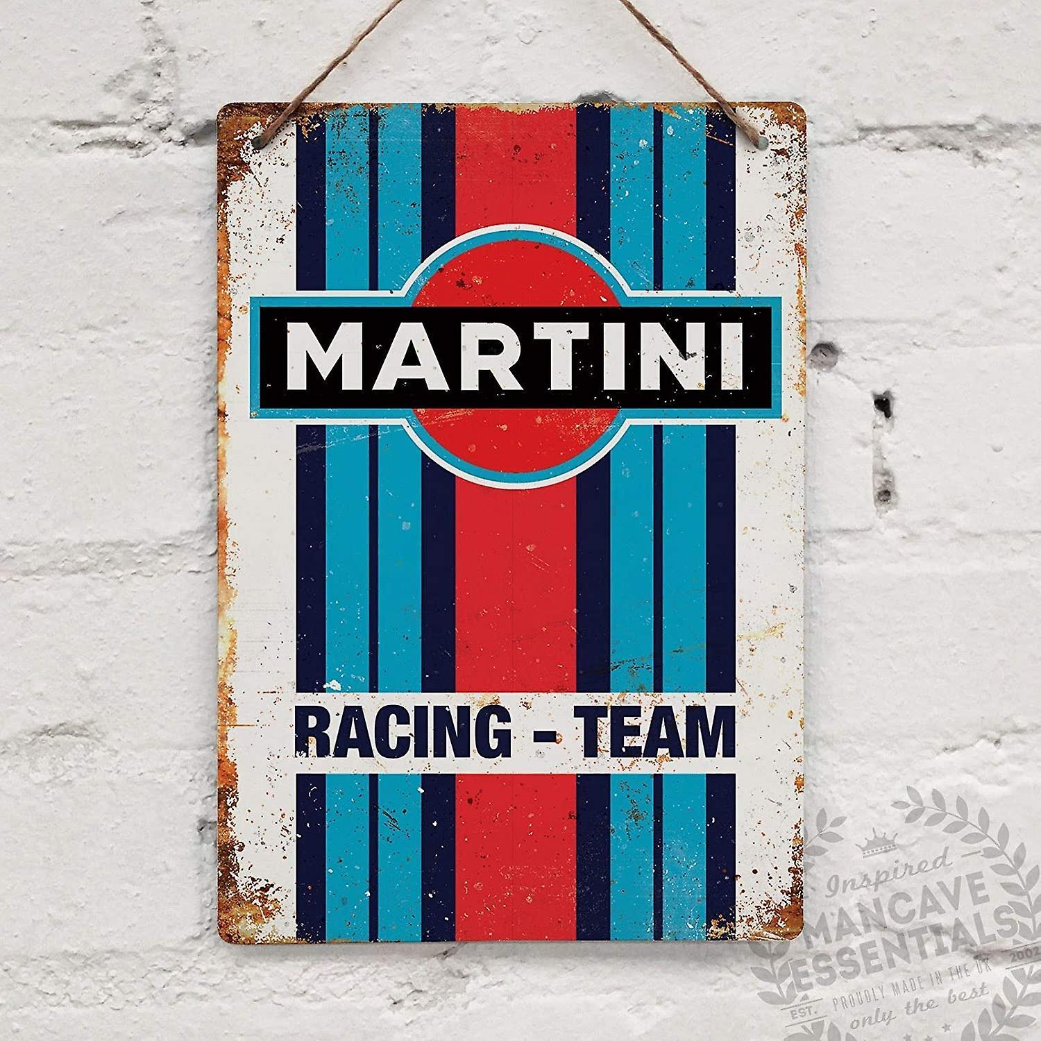 LINCMAN Martini Racing Replica Vintage Tin Sign Metal Sign Tin Sign 7.8x11.8 Inch