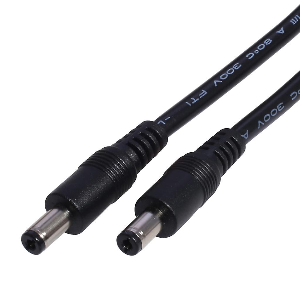 Unbrand DC5521 to DC5521 Cable Cord 18AWG DC5.5m x 2.1mm Male to Male Plug Adapter Line 1m