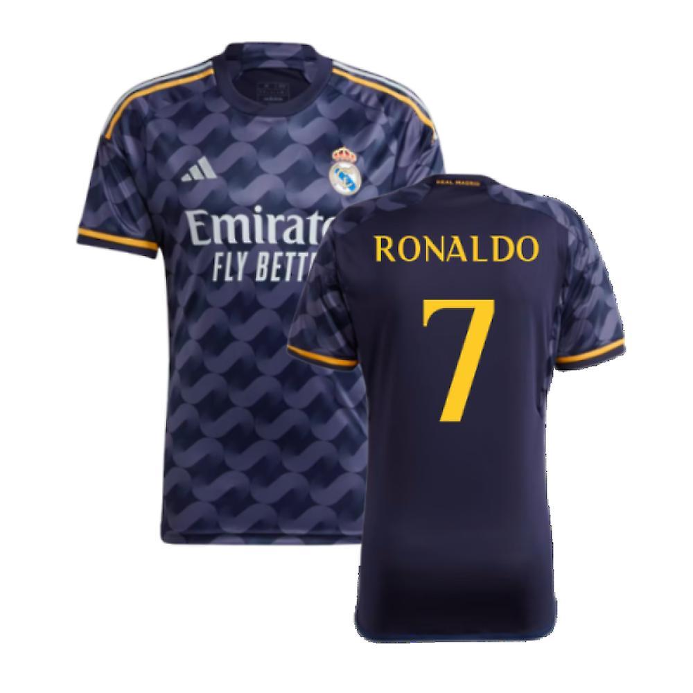 Adidas 2023-2024 Real Madrid Away Shirt (Ronaldo 7) Navy Medium 38-40 inch Chest