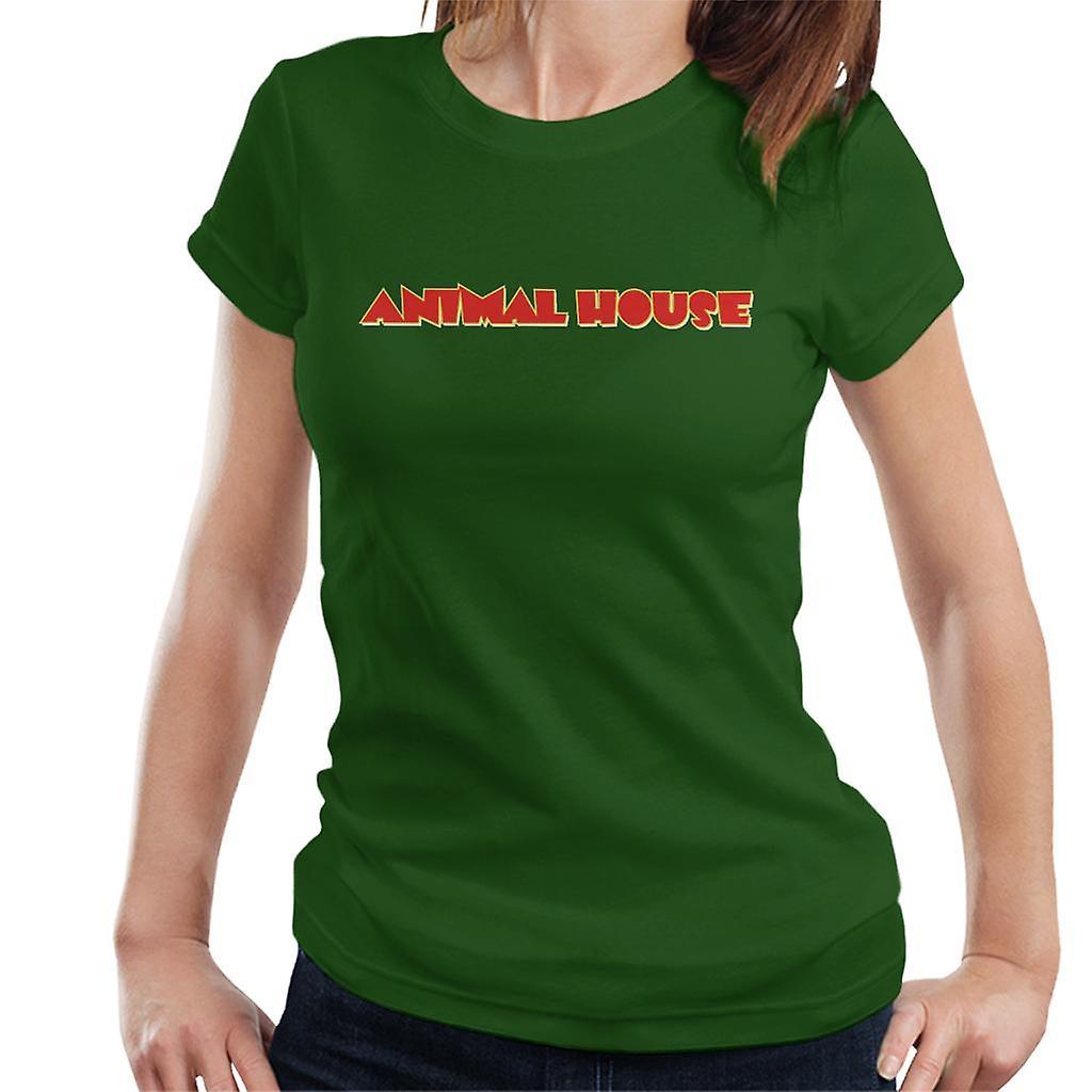 Animal House Classic Red Logo Women's T-Shirt Bottle Green Medium