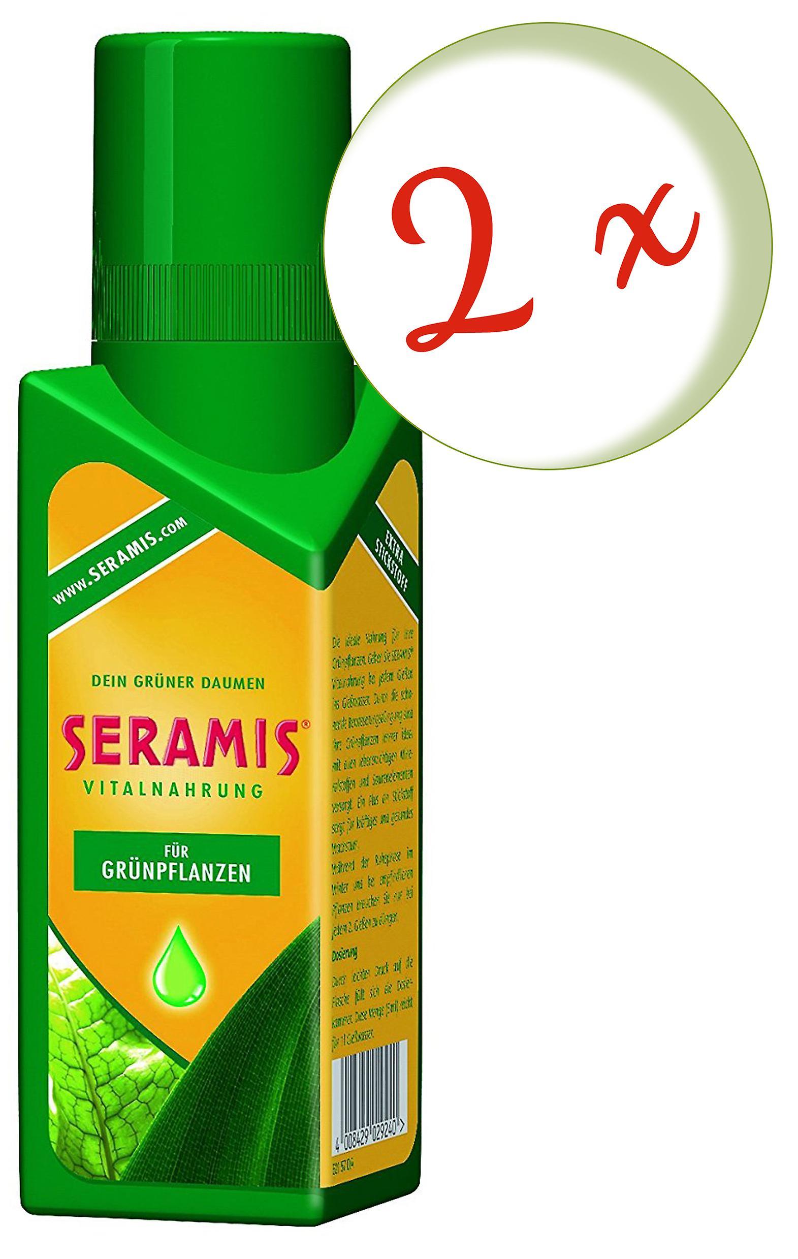 2 x SERAMIS® vital food for green plants and palm trees, 200 ml