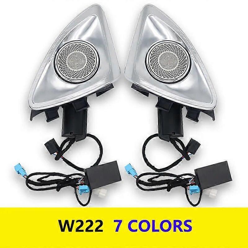 Jelivey 64-Colour 4D Rotary Treble For Mercedes Benz W205 W213 W222 W206 W223 X253 W177 GLB C E S C-Class Car LED Tweeter Speaker Horn w222 7 COLOR