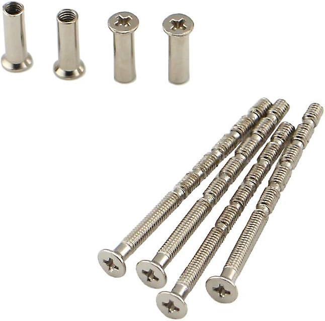 Giniey 4 Piece Universal M4 Screw Connecting Bolts & Sleeves For Door Handle Roses And