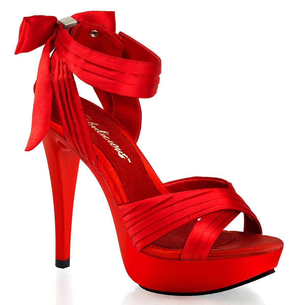 Fabulicious womens sandals cocktail-568 red satin/red Uk 4/eu 37/us 7