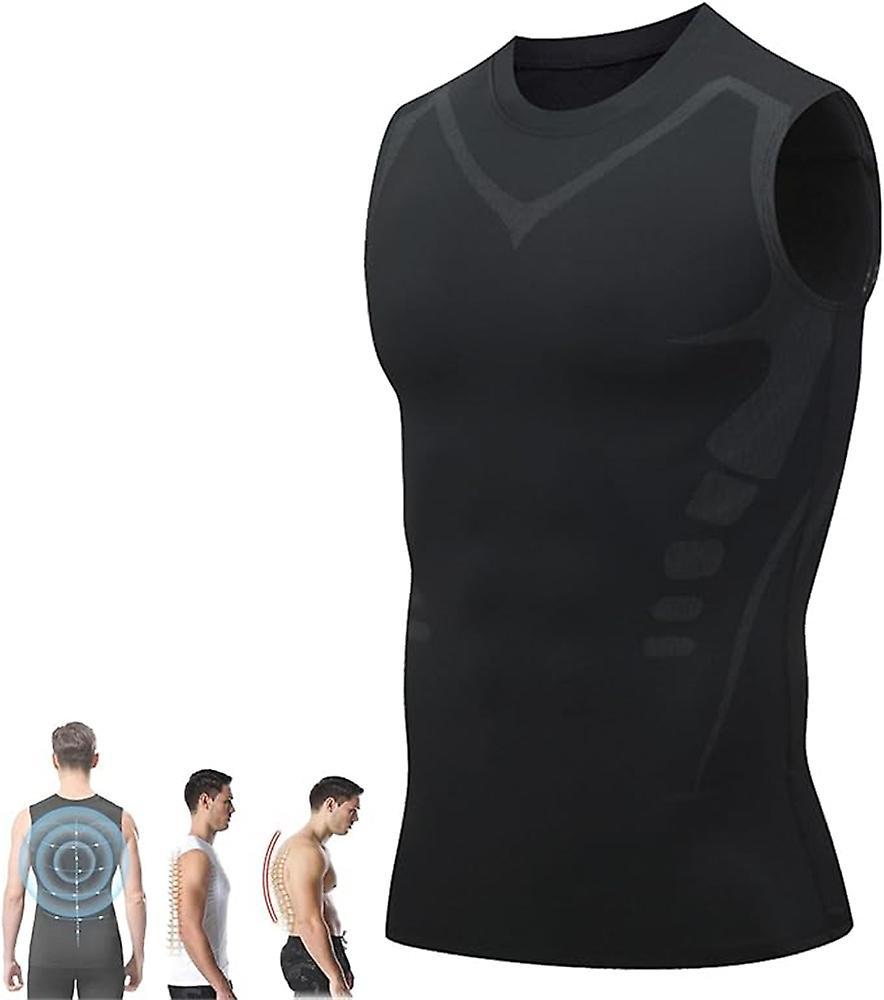 Jielin Menionic Tourmaline Posture Corrector Vest, Menionic Tourmaline Posturecorrector Vest,posture Corrector Men BLACK A L