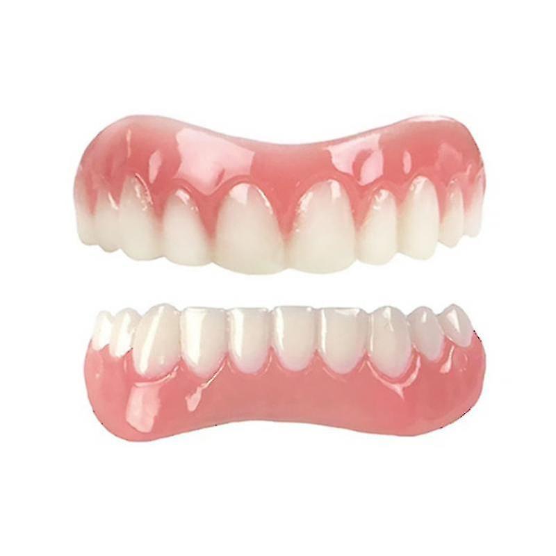 Whbyv New Snap On Smile Dental False Teeth Cover Perfect Smile Veneers Comfort Fit Flex Denture Teeth Upper And Lower Teeth