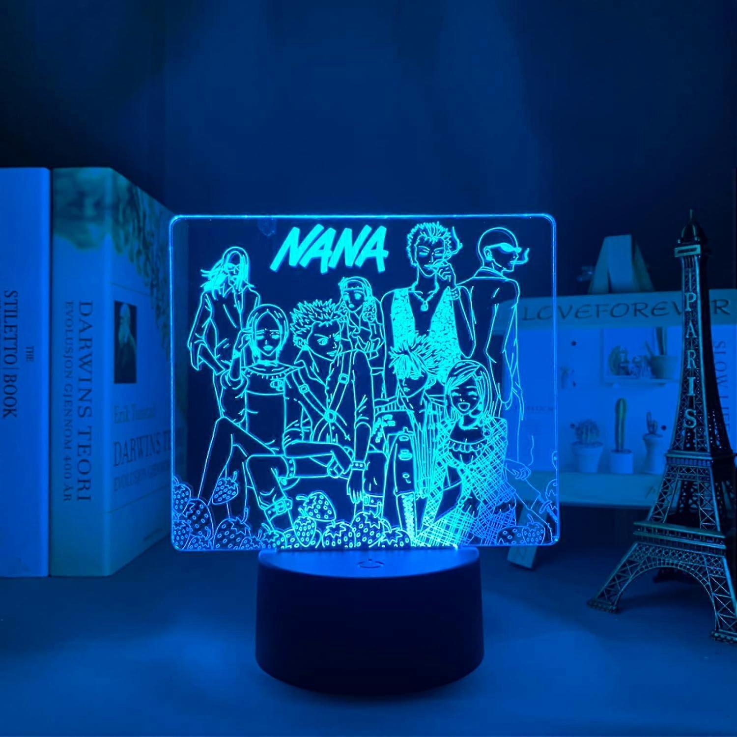 Xcy 3D Lamp Manga Nana Group for Bedroom Decoration Night Light Birthday Anime Gift Room Decor Table Led Night Light Nana