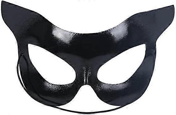 Phwj halloween cat mask catwoman half mask black mask half face sexy catwoman beauty mask halloween party costume