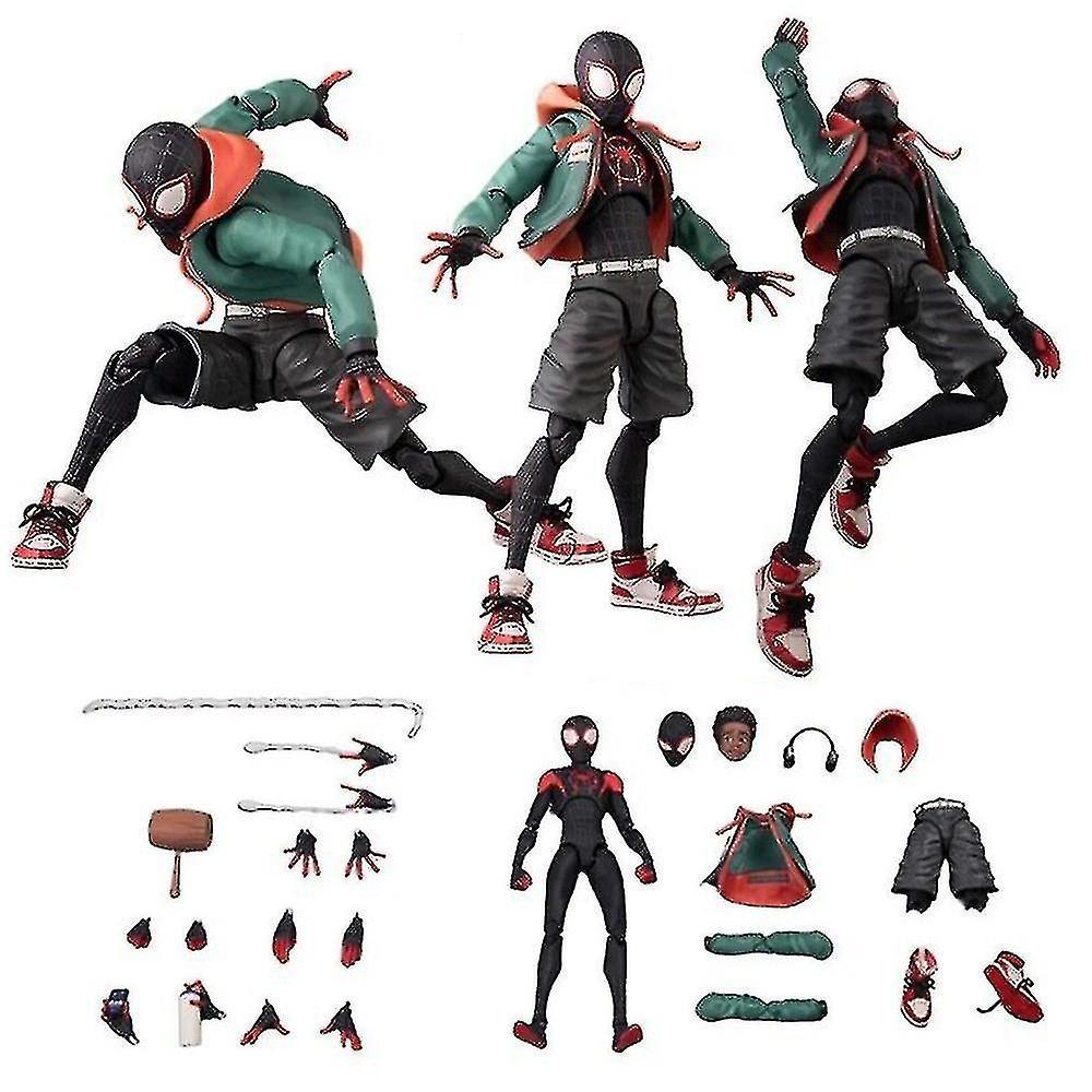 Sanne 2023 Spider-man: Across The Spider-verse Into The Spider Verse Miles Morales Action Figure Set Fans Gifts Home Decoration