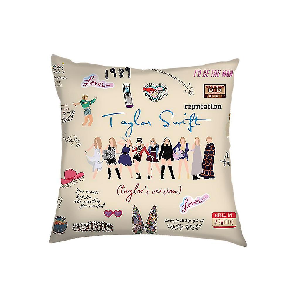 Shinestar Taylor Swift Pillow Covers Throw Pillow Case Singer Fan Music Lover Gift Decorative Square Cushion Cover For Couch Sofa Bed Car F