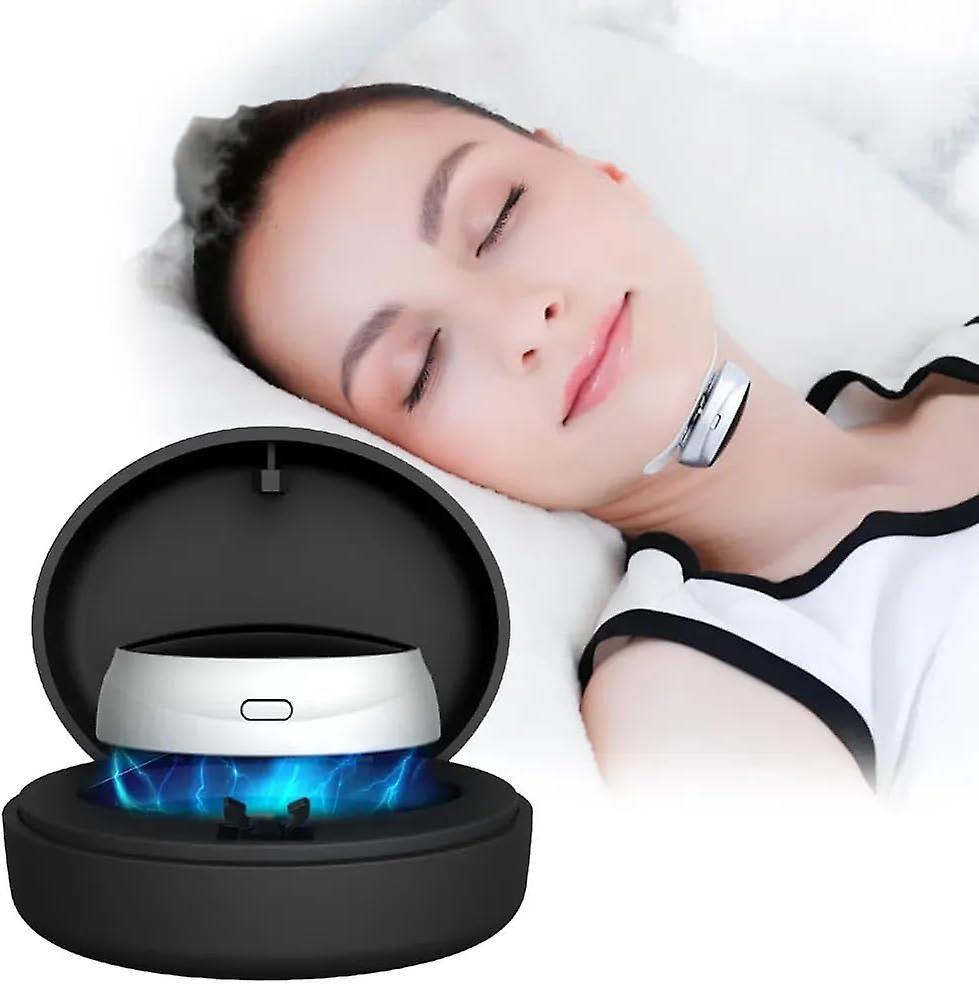 Wtowin Smart Anti Snoring Device, Electric Snore Stopper Devices EMS Throat Massager, Comfortable Stop Snoring Aid Solution for Better Sleep 1 Set