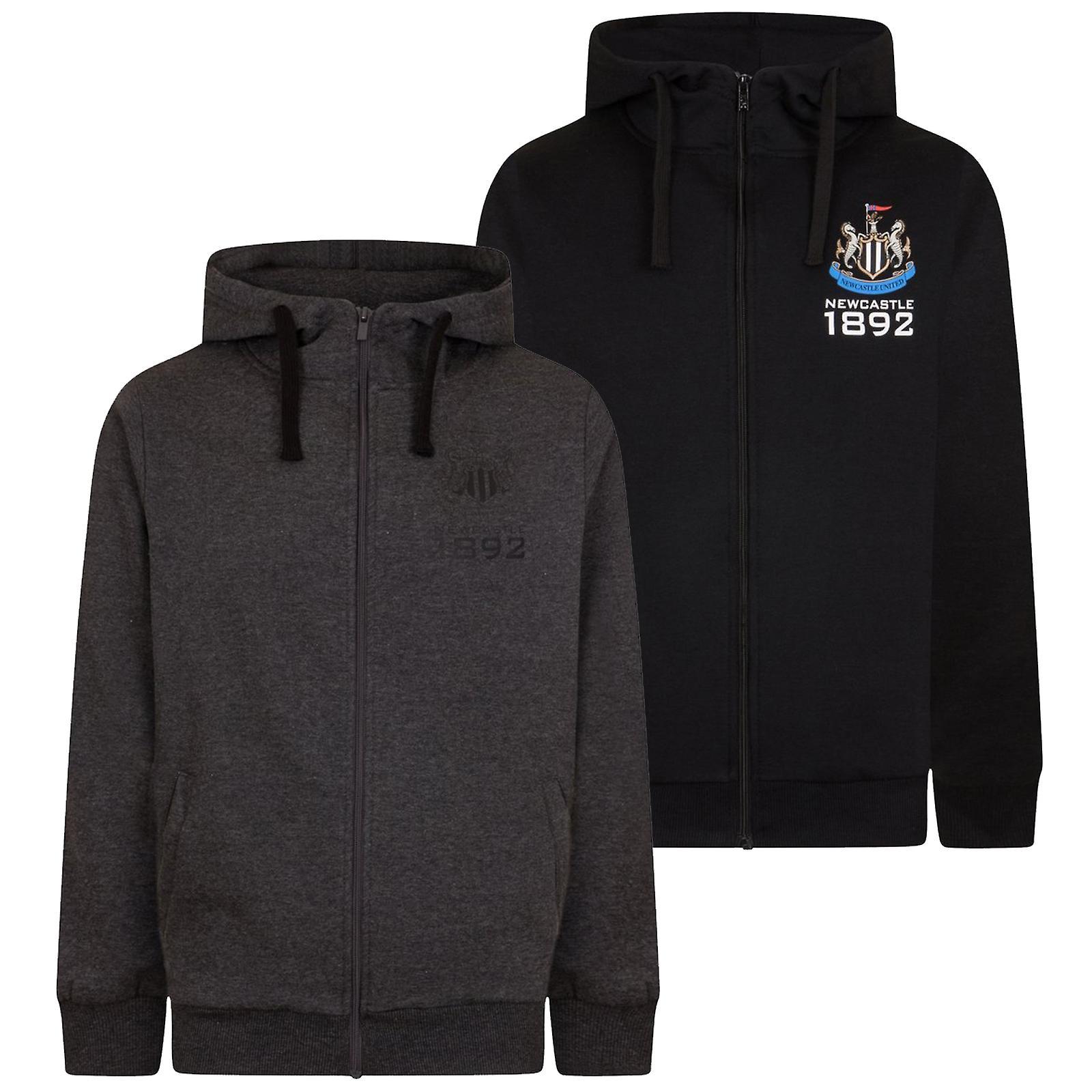 Newcastle United FC Newcastle United Mens Hoody Zip Fleece OFFICIAL Football Gift Black 3XL