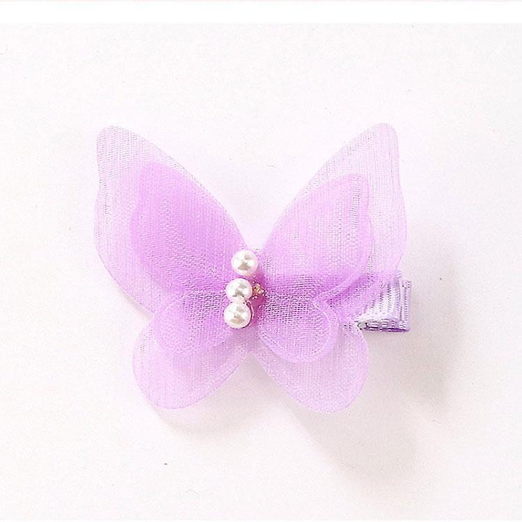 Slowmoose Cute Butterfly Hair Clips Purple