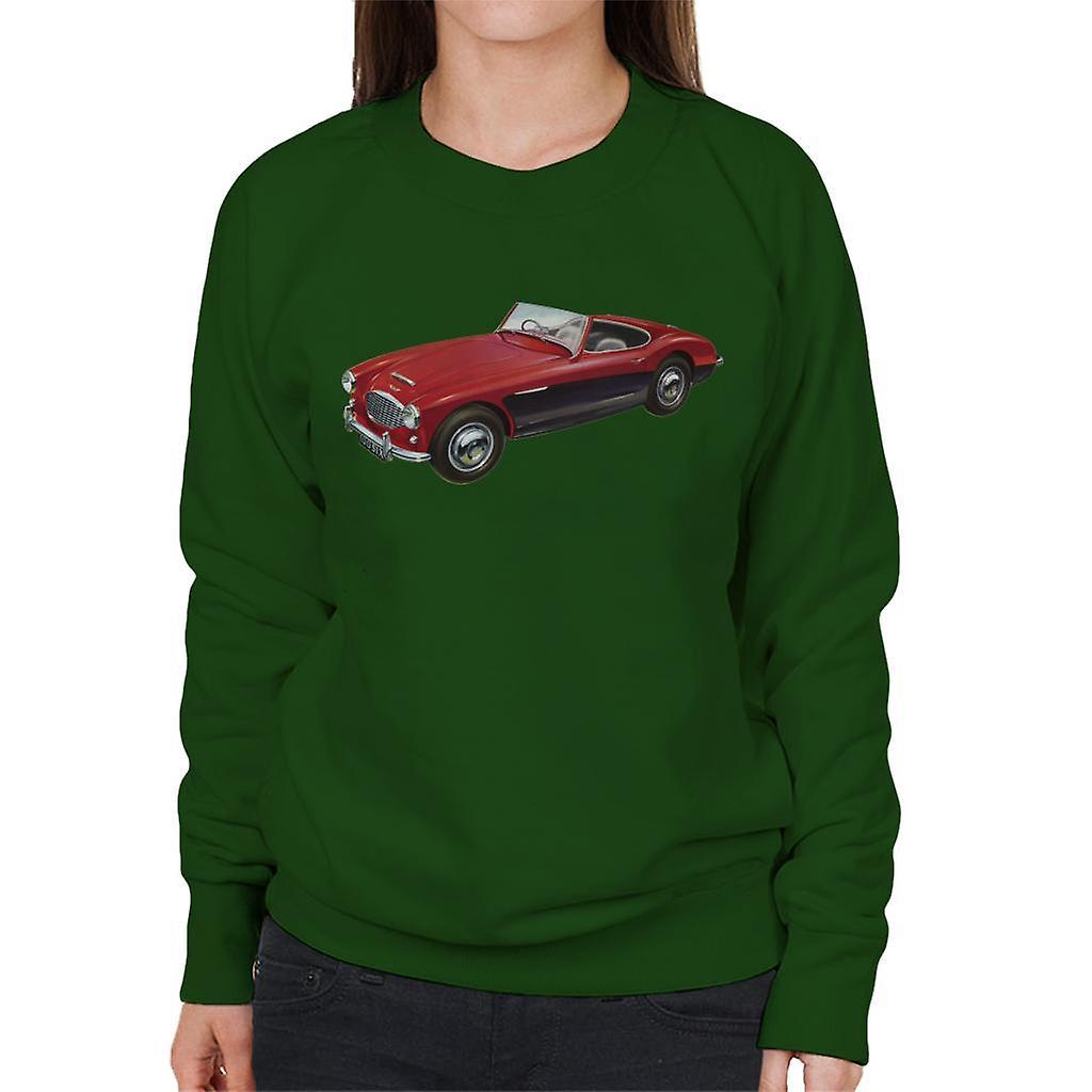 Austin Healey 3000 Mark II Red British Motor Heritage Women's Sweatshirt Bottle Green XX-Large