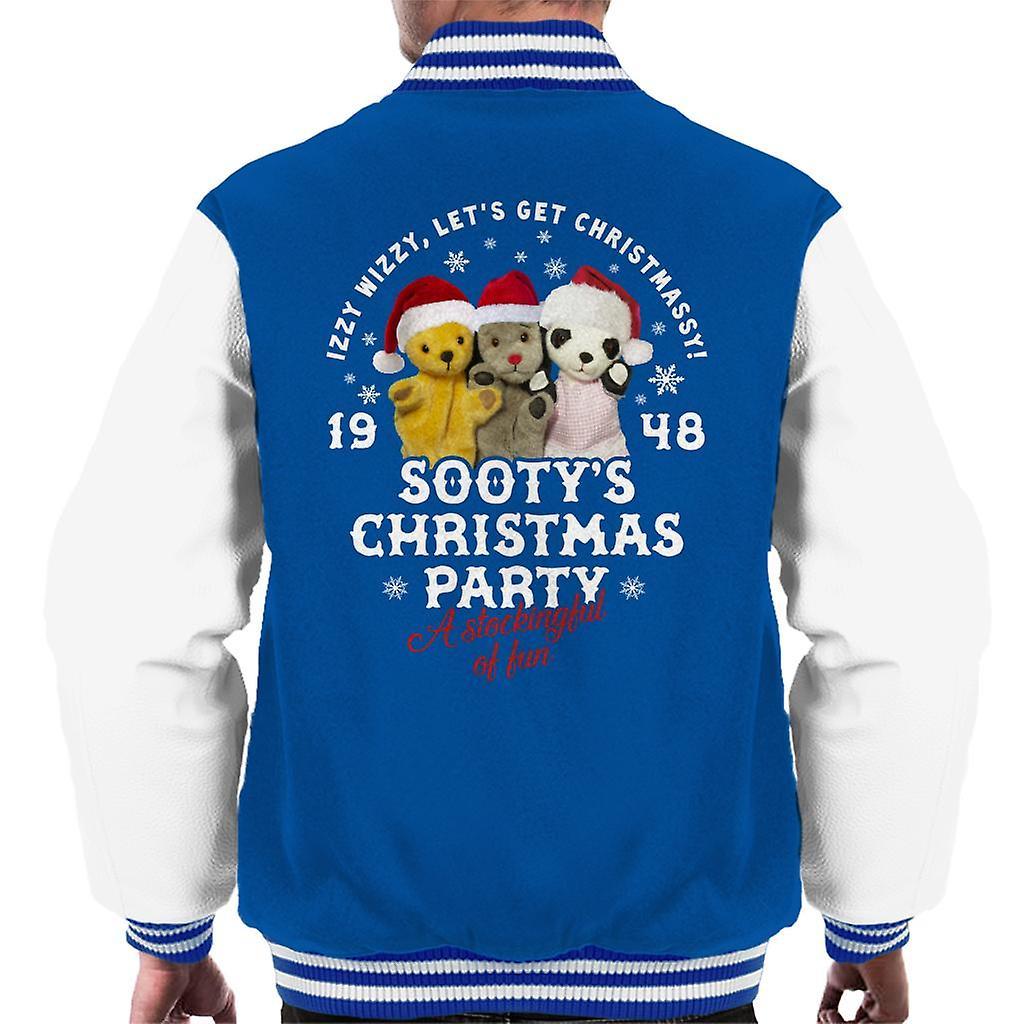 Sooty Christmas A Stockingful Of Fun Men's Varsity Jacket Royal/White X-Large