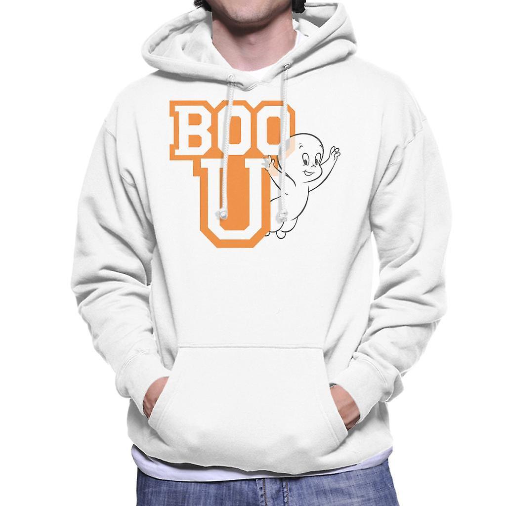 Casper The Friendly Ghost Boo You Varisty Men's Hooded Sweatshirt White XX-Large