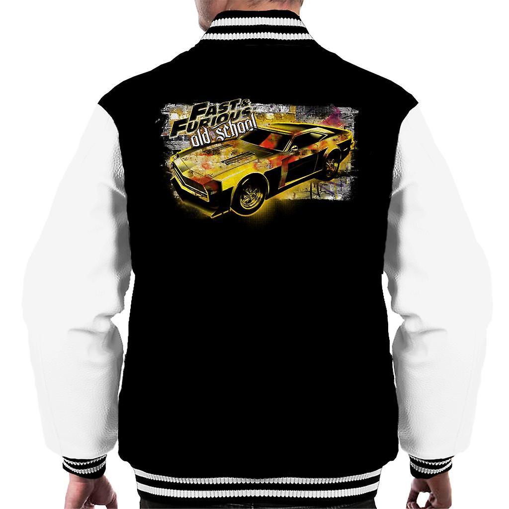 Fast & Furious Fast and Furious Old School Men's Varsity Jacket Black/White X-Large