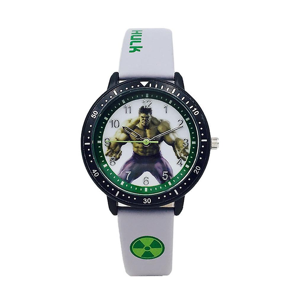 Shakub Kids Boys Spider-man Thor Hulk Quartz Watch Superhero Cartoon Quartz Wristwatch Gifts Grey