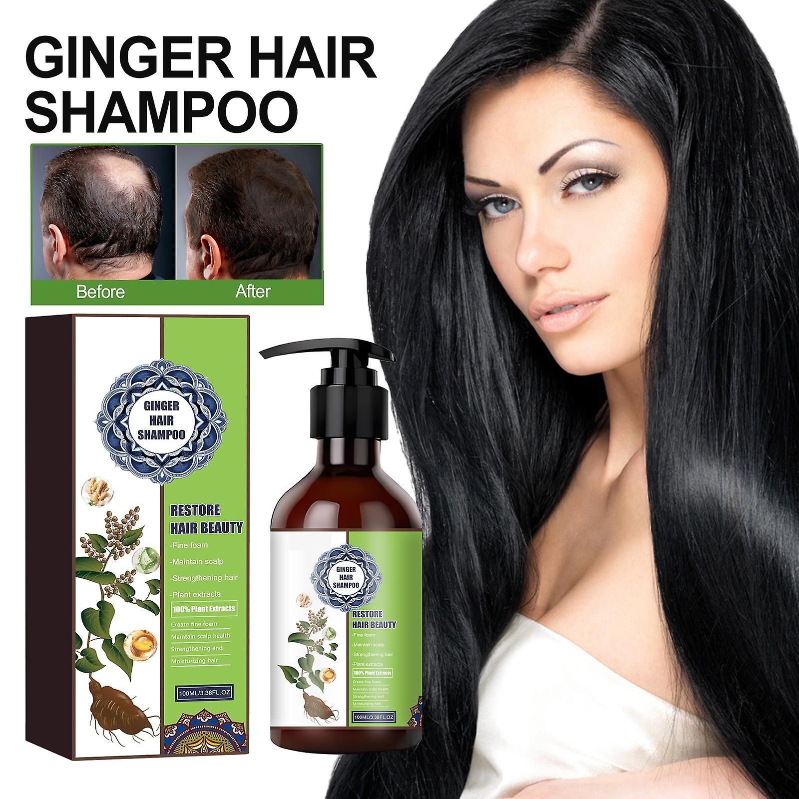 Hoh Ginger Plant Extract Anti-hair Loss Hair Shampoo, Ginger Shampoo, Hair Strengthening Shampoo, Hair Thickening Shampoo Helps Hair Thicker 1Pcs