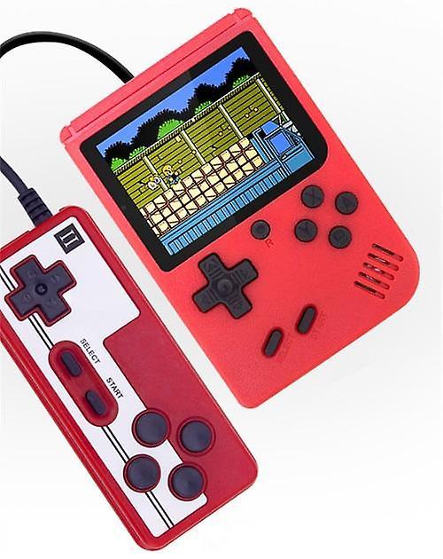 Slowmoose Mini Handheld Game Player Retro Console Player, 400 In 1 Games 8 Bit 3.0 Inch Red With Gamepad