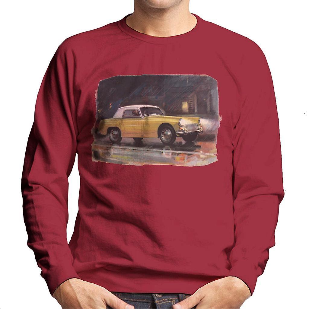 Austin Healey Yellow British Motor Heritage Men's Sweatshirt Cherry Red XX-Large