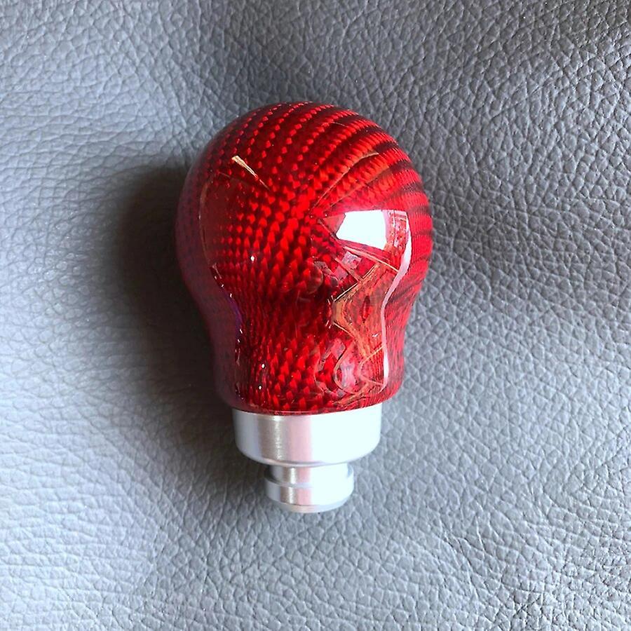 Redkid For Toyota Gt86 For Subaru Brz Modified Automatic Gear Shift Knob Shift Lever Handball Carbon Fibre no words  red