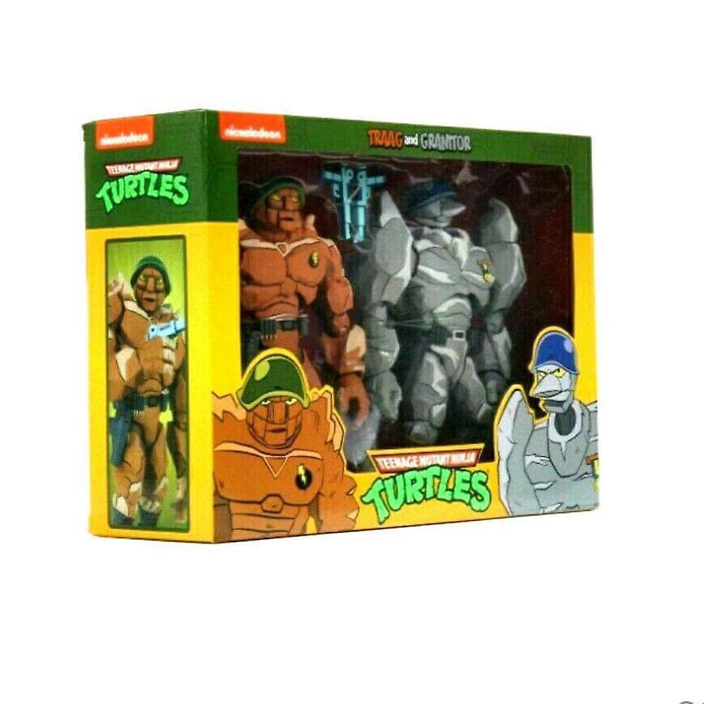 Teenage Mutant Ninja Turtles Highly Collectible High Quality TMNT Trigg & Granitor 7" Action Figure 2-pack